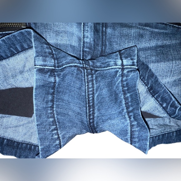 American Eagle jean shorts women’s sz 12 zippers Blue Wash Y2K emo grunge - Picture 6 of 11